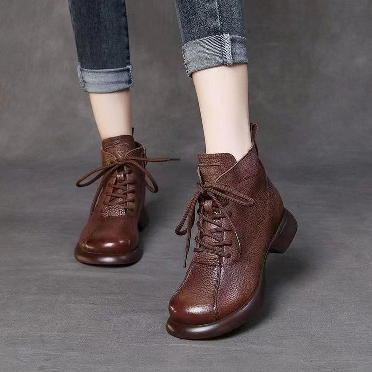Botas Martin femininas de sola macia para outono e inverno
