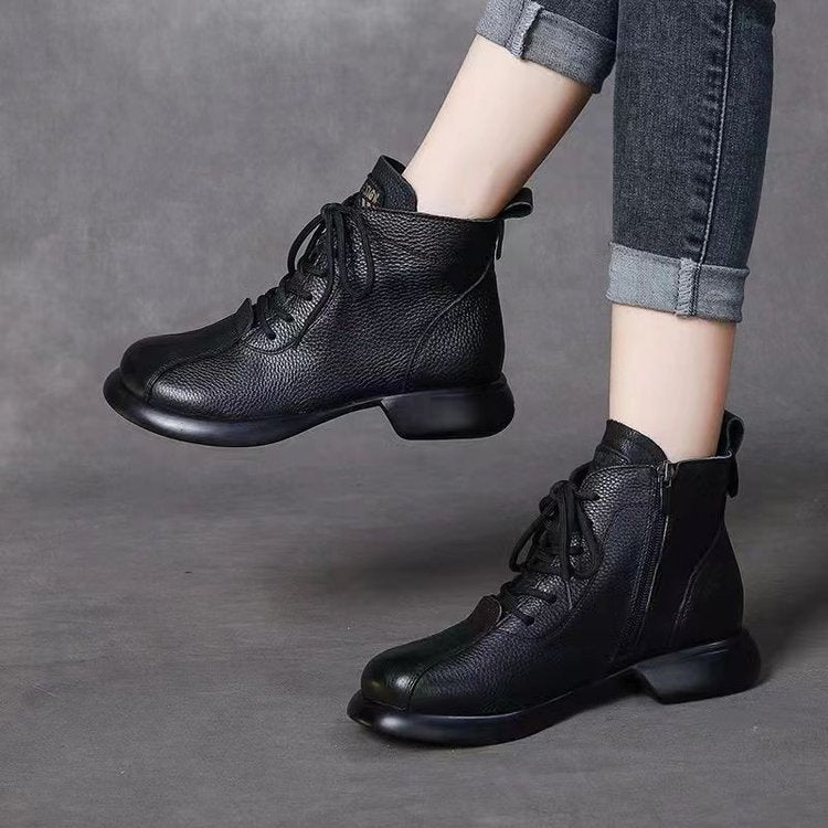 Botas Martin femininas de sola macia para outono e inverno