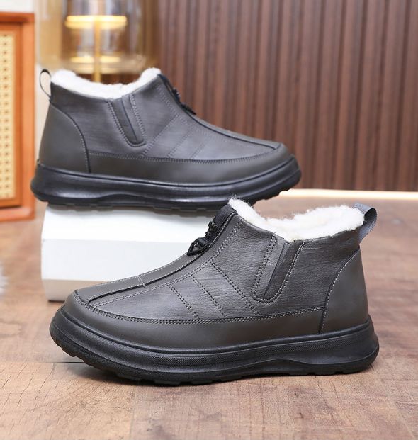 Novos sapatos de inverno masculinos de algodão 2025, confortáveis e quentes